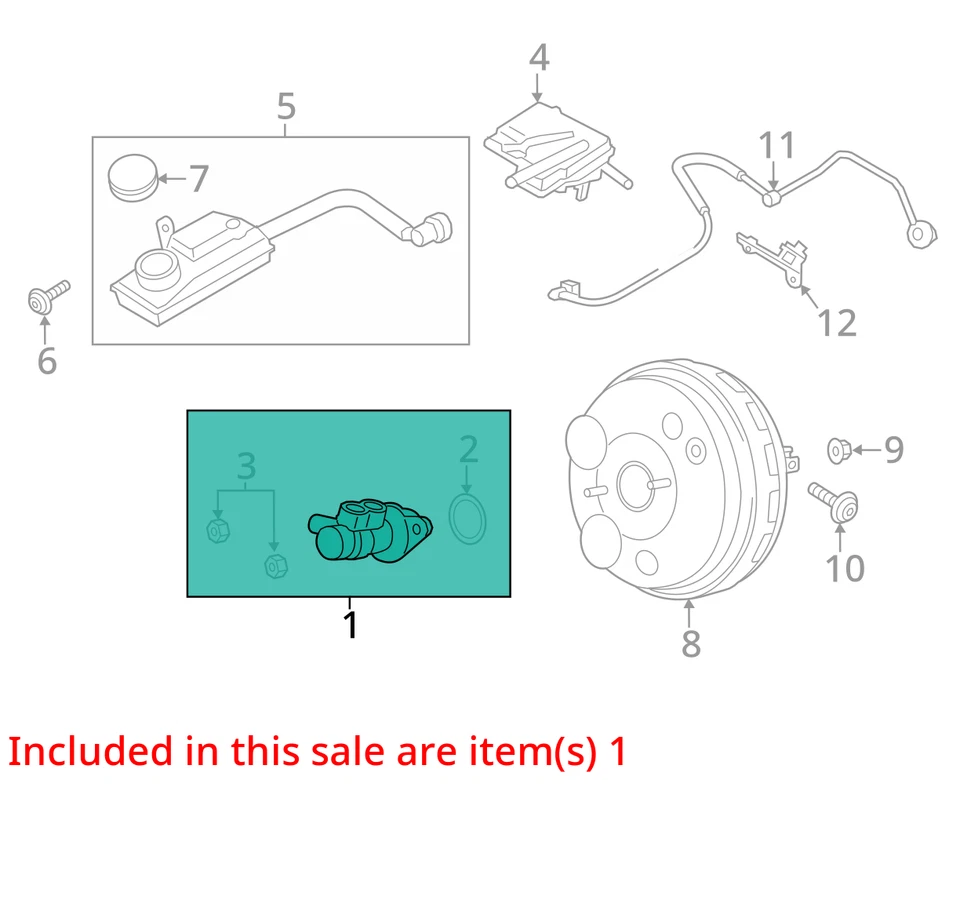 2017 Ford Focus Brake Master Cylinder OEM 71K Miles - LKQ408919026 - Image 4 of 4