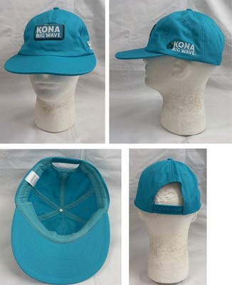 Kona Big Wave Beer Baseball Snapback Hat Mens Turquoise Blue