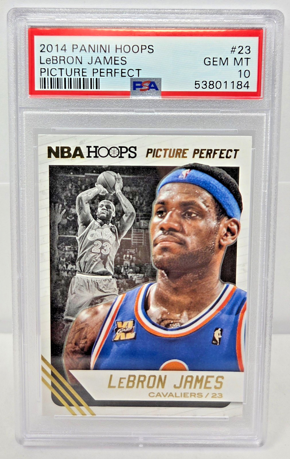 2014 Hoops LEBRON JAMES Picture Perfect PSA 10 Gem Mint - (POP 25) view 1