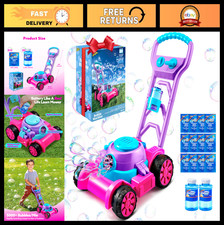 Bubble Lawn Mower Toy for Toddlers  Spill-Proof Bubble Machine  Pretend Play f