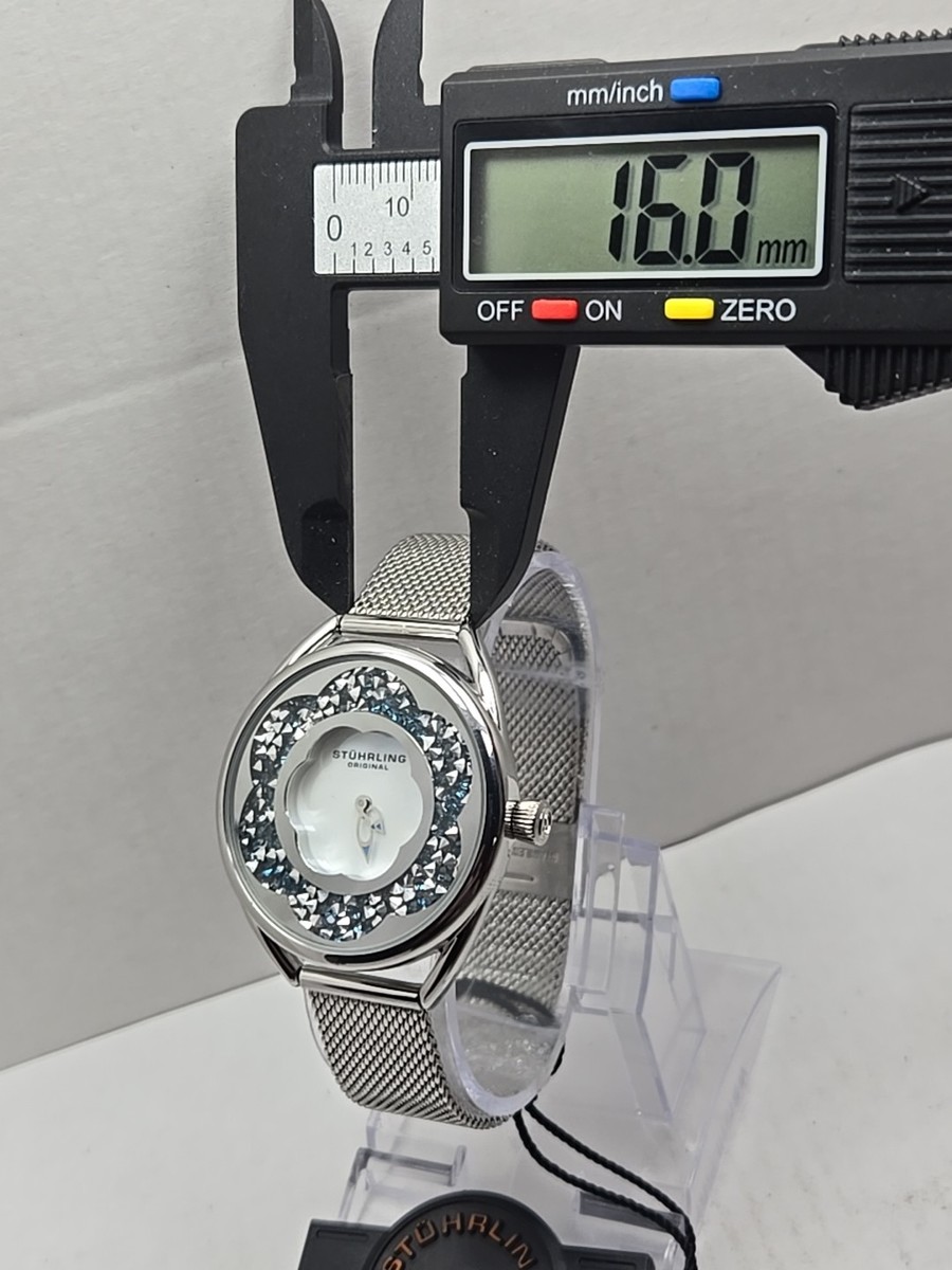 Stuhrling Lily 995M 38mm Flower Watch Silver Mother of Pearl  display picture 2