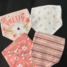 Le Bebe Favorite Girls Bandana Bibs 0 Months Assorted Prints Multicolor