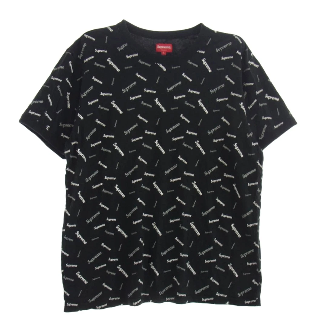 Tee shirt Supreme 18AW Scatter Ringer logo imprimé tous motifs col rond utilisé LIFE 0