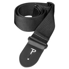 Perri's Leather 2" Extra Long Polyester Guitar Strap - Black NWS2098