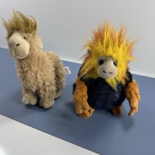 2 Ganz Webkins Plush No Codes HM666 Golden Lion Tamarin HM661 Alpaca 