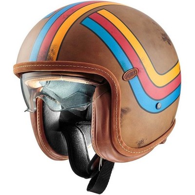 PREMIER VINTAGE PLATINUM ED BOS EX BM GR M - MOTORRADHELM JET VINTAGE FIBER
