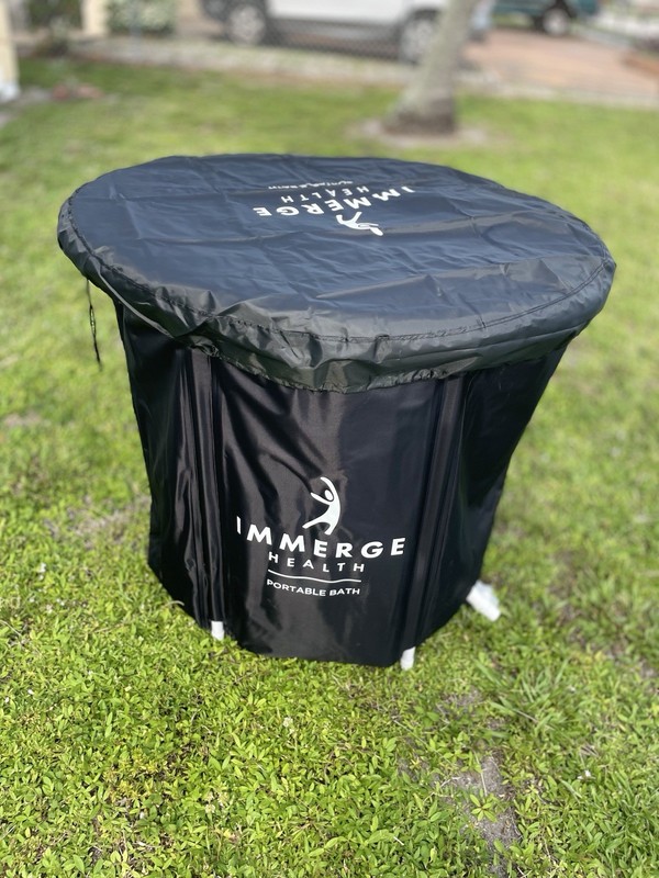 Sports Recovery Immerse Health Round Hot Tub Cover for Hot Tubs - Portable Tub