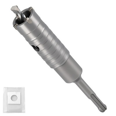 Professional 1-3/16'' (30mm) Concrete Hole Saw with 110mm SDS Plus & Dust Bag,...