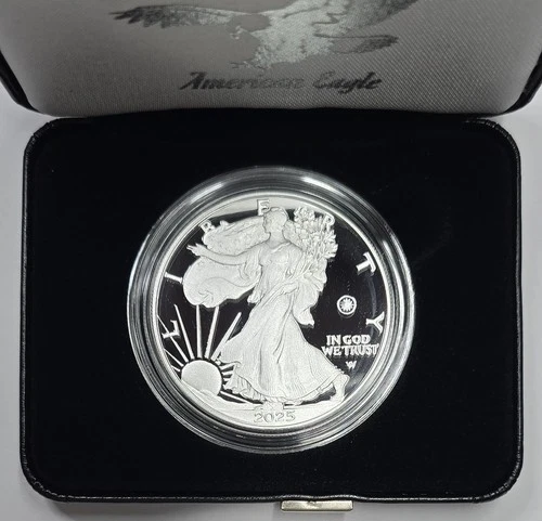 2025 W 1oz .999 Silver Laser Engraved Proof American Eagle  Coin W/ Box & COA
