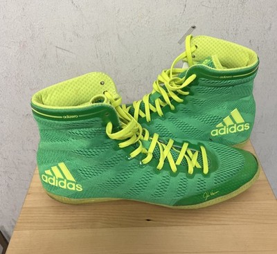Adidas Adizero Jake Varner Rare Wrestling Shoes Size 12  Rare Lime Green