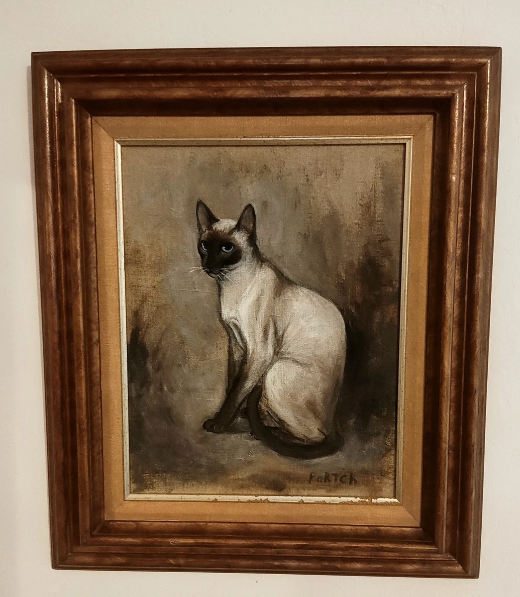 油画猫艺术绘画| eBay