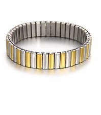 18K Gold Adjustable Stainless Steel Bracelet – Trendy Elastic Design