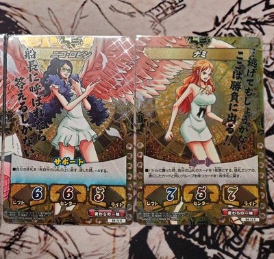 Nico Robin Nami Gold HOLO Japanese One Piece Kizuna Boost Card Extremely RARE