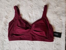 NWT Daci Burgundy Bikini Swim Top, Full Coverage, Size 16W New