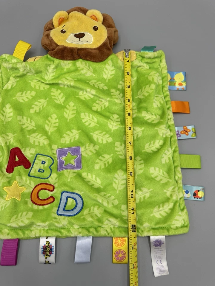 Taggies León Lovey Peluche León Alfabeto ABC Hojas Verde Bebé Manta de Seguridad Foto 3 de 4