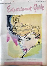1967 newspaper insert cover featuring Lucille Ball - portrait by Robert Thompson