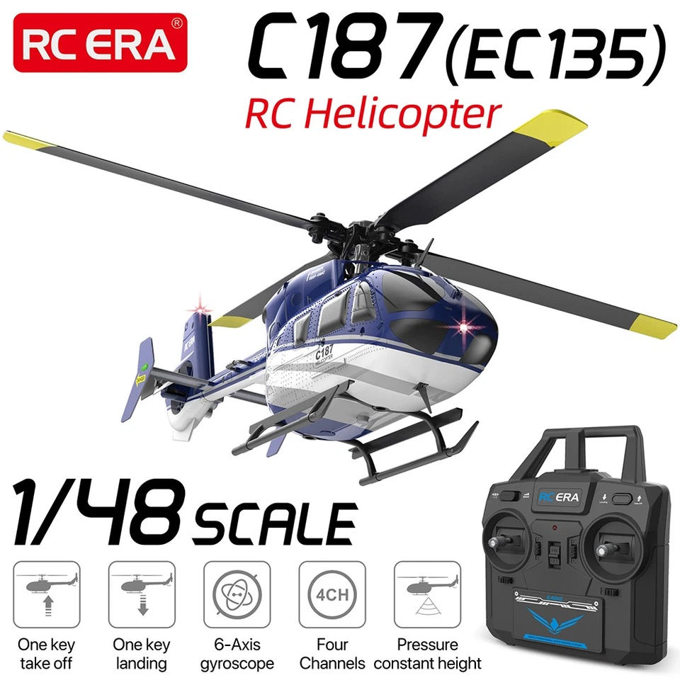 RC ERA C187 (EC135) RC Helicopter 1/48 4CH 6-Axis Gyro Brushless RTF Aircraft - Image 4 of 4