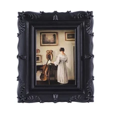 Small Vintage Picture Frames 2.5x3.5 Ornate Black Mini Antique Picture Frames...