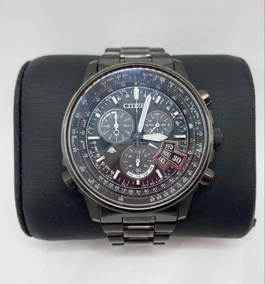 Citizen BY0084 56E Sky ProMaster Wristwatch Solar Radio World Time Titanium