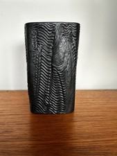 Rosenthal Vase Studio Line porceleine noir Cascade Martin Freyer Relief Struktur