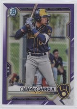 2021 Bowman Draft Chrome Purple Refractor 201/250 Eduardo Garcia #BDC-22 0bg8