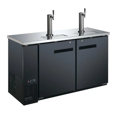Falcon Food Service 21.6 Cu Direct Draw Draft Beer Cooler w/Black Vinyl Exterior