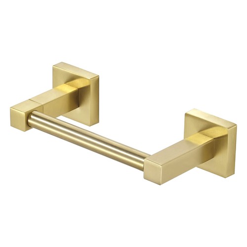 Gold Holder, Brushed Brass Toilet Roll Holder, Double Post Pivoting Modern Ti...