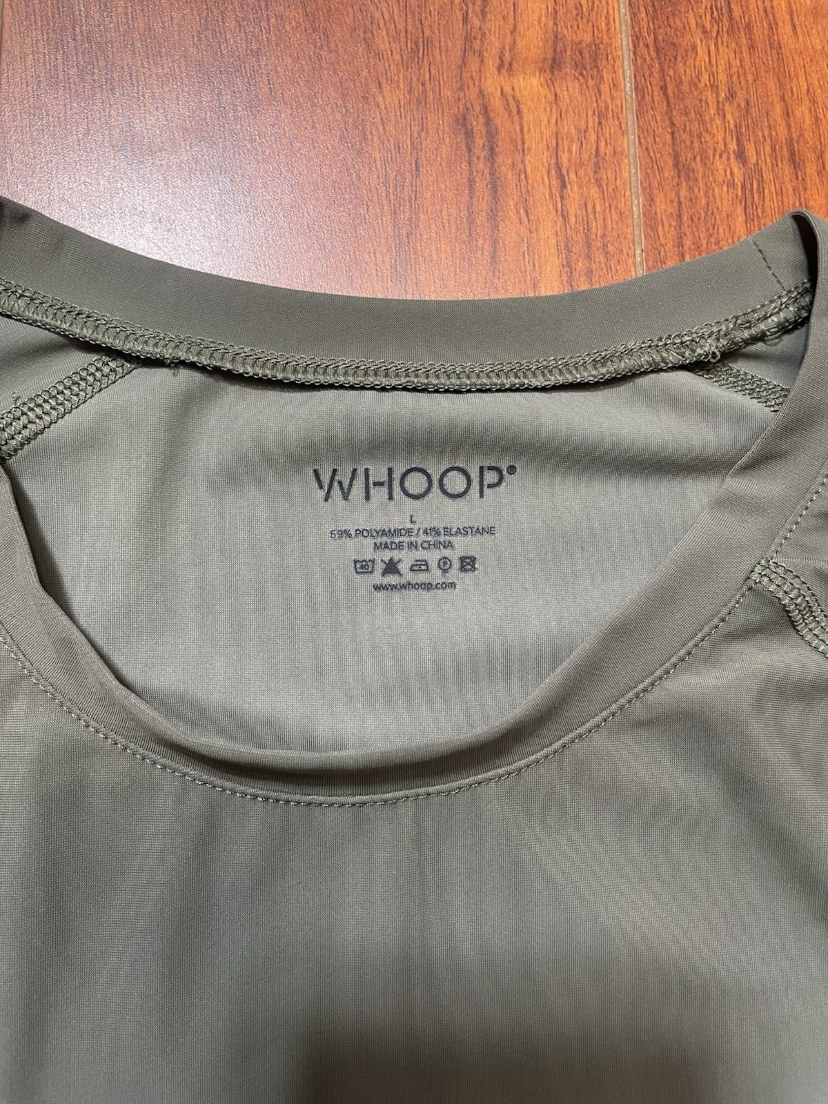 Whoop 4.0 Body Any Wear T Shirt Mens Size Large Short Compression Green 28x19