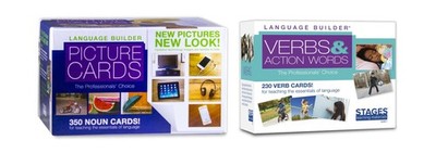 Stages Learning Language Builder Essentials Noun and Verb Flashcards for Auti...