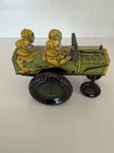 Vintage Antique 1940s Louis Marks Tin Toy Litho Jumping Jeep Made In USA Wind Up