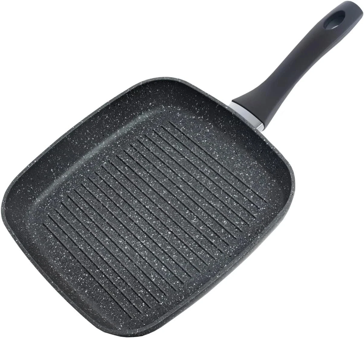 Large Griddle Pan Non Stick Grill Induction Electric Gas 26cm Grey Schallen