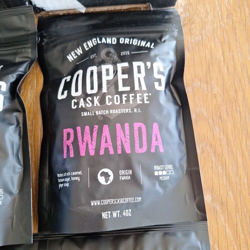 4 Coopers Cask Coffee Variety Sample Roasted Whole Bean Box Set Kenya Rwanda - Picture 4 of 9