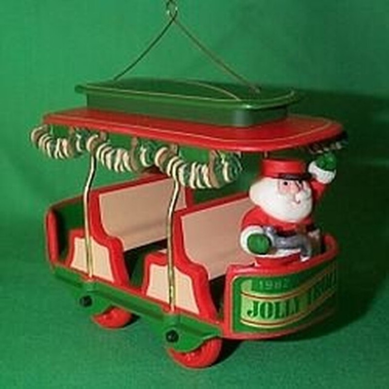 Ornament - 'Here Comes Santa - Trolley' 'Collector's Series' Hallmark 1982 - NEW