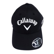 Gorra de golf Callaway Quantum Chrome Tour Odyssey Flexfit ajustable negra nueva con etiquetas