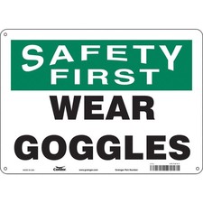 CONDOR 467A53 Safety Sign,10 inx14 in,Polyethylene 467A53