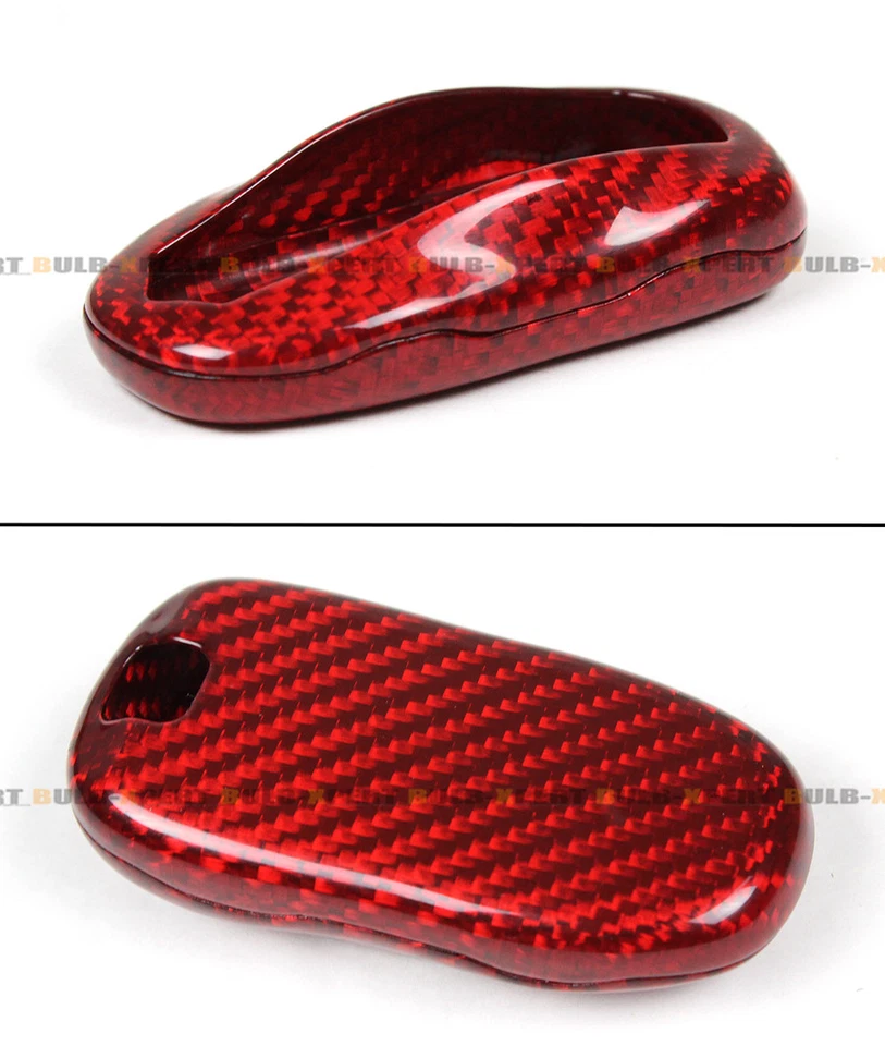 FUNDA LLAVE FIBRA CARBONO ROJA DE LUJO PARA MANDO A DISTANCIA TESLA MODELO S 2012-18 Foto 4 de 4