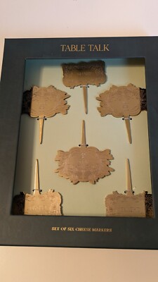 Table Talk Orelia Charcuterie Cheese Markers Anthropologie NEW 6 Gold