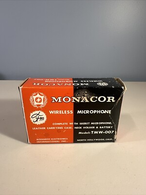 Vintage Monacor Wireless Microphone w/Box Model: TMW-007