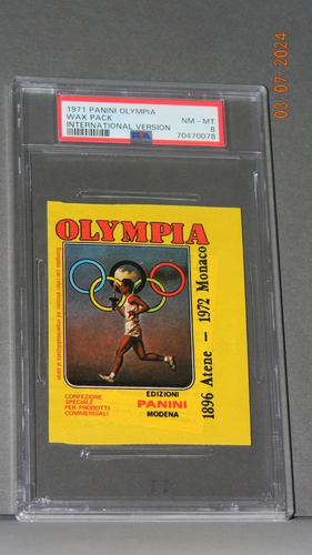 Seltenes Panini ungeöffnetes Olympia Wax Pack PSA 8 International Version - Bild 1 von 2