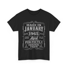 60 Years Old Made In January 1965 Vintage 60th Birthday Men T-Shirt