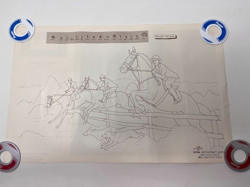 Vintage 1960s Midas LeatherCraft Doodle Page Of The Month Lot Of 6 Patterns - Picture 3 of 12