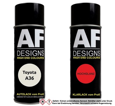 Spraydose für Toyota A36 Blanco Araya Basislack Klarlack Sprühdose 400ml
