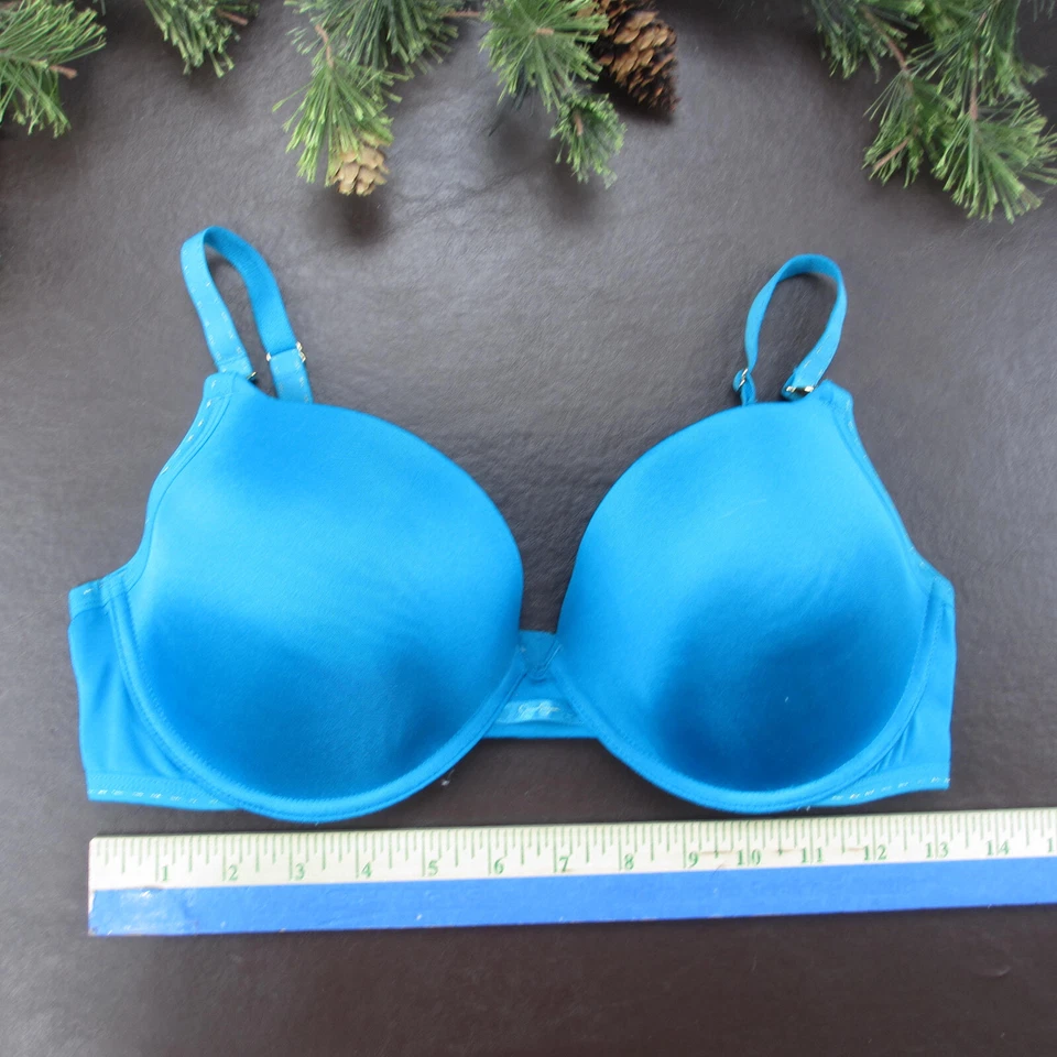 Sujetador Jessica Simpson 36D azul con aros acolchado cierre ajustable trasero Foto 2 de 4