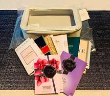 Macys 12Pc. High-end Fragrance Sampler Set For Her  Silver Gift Bag