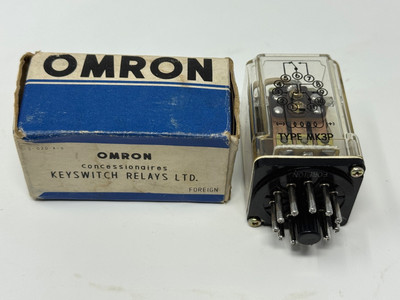 Omron MK3P Midget Power Relay Coil 100VDC Boxed MK 3P NOS Keyswitch Neu OVP