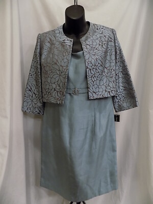 NWT JESSICA HOWARD Blue MISSY 2Pc Dress Set Women (321)