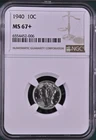 1940 10C  Mercury Dime NGC MS67+    6554452-006