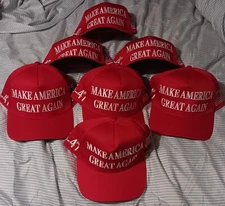 Red & White Official Trump 45-47 Make America Great Again 2024 MAGA Hat USA MADE