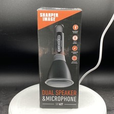 Sharper Image Dual Speaker  Microphone Bluetooth SBT627 Rechargeable Battery
