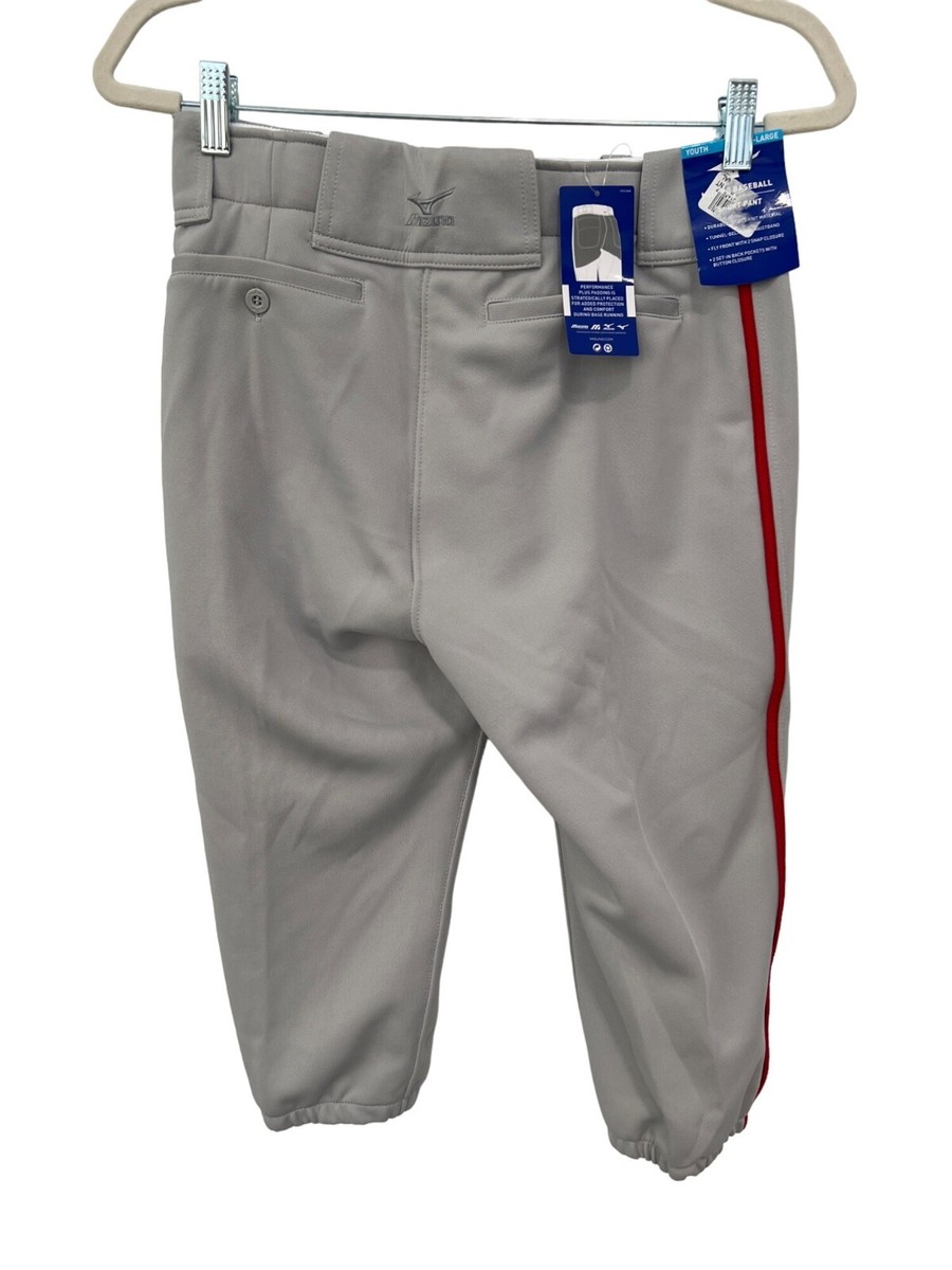 Mizuno Performance Short Baseball Pants Youth XXL Gray Sportswear